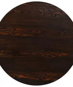 vidaXL Bistro Table MDF and Steel Round 80×75 cm Dark Ash