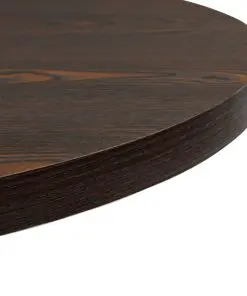 vidaXL Bistro Table MDF and Steel Round 80×75 cm Dark Ash