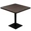 vidaXL Bistro Table MDF and Steel Square 80x80x75 cm Dark Ash vidaXL Bistro Table MDF and Steel Square 80x80x75 cm Dark Ash