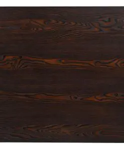 vidaXL Bistro Table MDF and Steel Square 80x80x75 cm Dark Ash