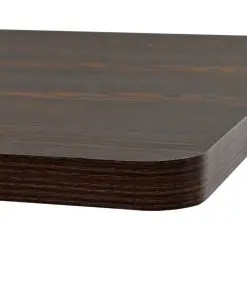 vidaXL Bistro Table MDF and Steel Square 80x80x75 cm Dark Ash