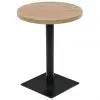 vidaXL Bistro Table MDF and Steel Round 60×75 cm Oak Colour vidaXL Bistro Table MDF and Steel Round 60×75 cm Oak Colour