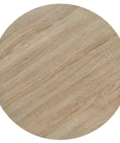 vidaXL Bistro Table MDF and Steel Round 60×75 cm Oak Colour