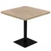 vidaXL Bistro Table MDF and Steel Square 80x80x75 cm Oak Colour