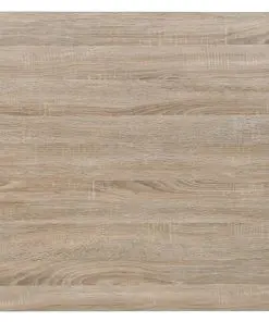 vidaXL Bistro Table MDF and Steel Square 80x80x75 cm Oak Colour