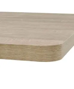 vidaXL Bistro Table MDF and Steel Square 80x80x75 cm Oak Colour