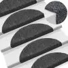 vidaXL 15pcs Self-adhesive Stair Mats Needle Punch 54x16x4cm Dark Grey
