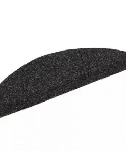 vidaXL 15 pcs Self-adhesive Stair Mats Needle Punch 54x16x4 cm Black
