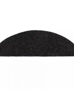 vidaXL 15 pcs Self-adhesive Stair Mats Needle Punch 54x16x4 cm Black