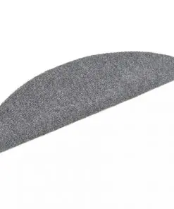vidaXL 15 Self-adhesive Stair Mats Needle Punch 54x16x4cm Light Grey