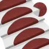 vidaXL 15 pcs Self-adhesive Stair Mats Needle Punch 54x16x4 cm Red