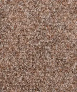 vidaXL 15 pcs Self-adhesive Stair Mats Needle Punch 65x21x4 cm Brown