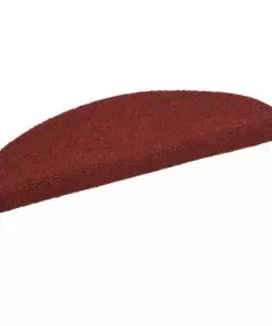 vidaXL 15 pcs Self-adhesive Stair Mats Needle Punch 65x21x4 cm Red