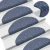 vidaXL 15 pcs Self-adhesive Stair Mats Needle Punch 65x21x4 cm Blue vidaXL 15 pcs Self-adhesive Stair Mats Needle Punch 65x21x4 cm Blue