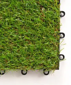 vidaXL Artificial Grass Tiles 20 pcs 30×30 cm Green