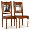 vidaXL Dining Chairs 2 pcs Solid Wood with Sheesham Finish Classic