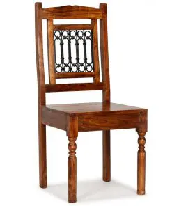 vidaXL Dining Chairs 2 pcs Solid Wood with Sheesham Finish Classic