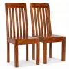 vidaXL Dining Chairs 2 pcs Solid Wood with Sheesham Finish Modern