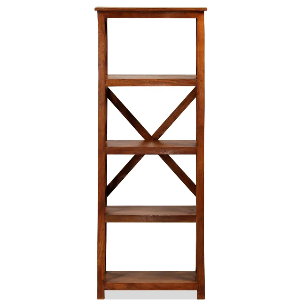 vidaXL Bookshelf Solid Acacia Wood Sheesham Finish 60x30x160 cm