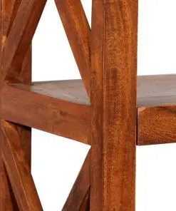 vidaXL Bookshelf Solid Acacia Wood Sheesham Finish 60x30x160 cm