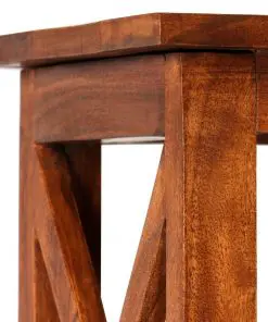 vidaXL Bookshelf Solid Acacia Wood Sheesham Finish 60x30x160 cm