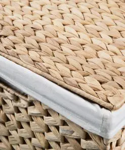 vidaXL Laundry Basket Set 2 Pieces Water Hyacinth