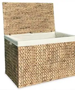 vidaXL Laundry Basket 82×42.5×52.5 cm Water Hyacinth