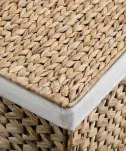 vidaXL Laundry Basket 82×42.5×52.5 cm Water Hyacinth