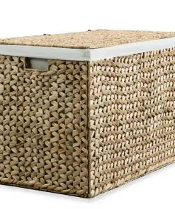 vidaXL Laundry Basket 82×42.5×52.5 cm Water Hyacinth
