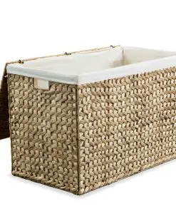 vidaXL Laundry Basket 82×42.5×52.5 cm Water Hyacinth