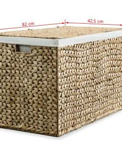 vidaXL Laundry Basket 82×42.5×52.5 cm Water Hyacinth