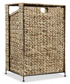 vidaXL Laundry Basket 44x34x64 cm Water Hyacinth