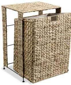 vidaXL Laundry Basket 44x34x64 cm Water Hyacinth