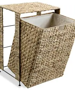 vidaXL Laundry Basket 44x34x64 cm Water Hyacinth