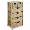 vidaXL Storage Unit with 6 Baskets 47x37x100 cm Water Hyacinth