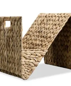 vidaXL Magazine Holder 31x31x31 cm Water Hyacinth