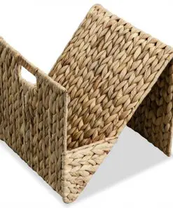 vidaXL Magazine Holder 31x31x31 cm Water Hyacinth