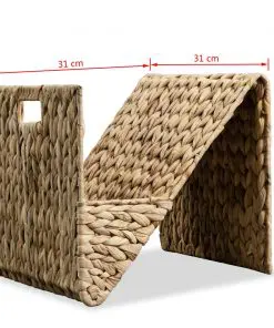 vidaXL Magazine Holder 31x31x31 cm Water Hyacinth