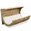 vidaXL Cat Bed with Cushion Water Hyacinth 37x20x20 cm