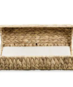 vidaXL Cat Bed with Cushion Water Hyacinth 37x20x20 cm