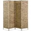 vidaXL 4-Panel Room Divider 154×160 cm Water Hyacinth