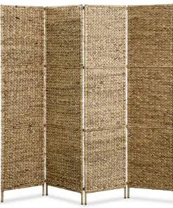 vidaXL 4-Panel Room Divider 154×160 cm Water Hyacinth