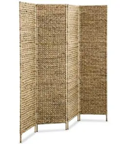 vidaXL 4-Panel Room Divider 154×160 cm Water Hyacinth