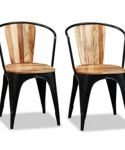vidaXL Dining Chairs 4 pcs Solid Acacia Wood