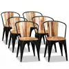 vidaXL Dining Chairs 6 pcs Solid Acacia Wood