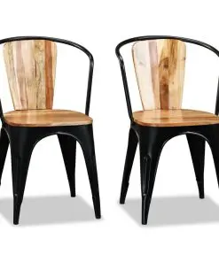 vidaXL Dining Chairs 6 pcs Solid Acacia Wood