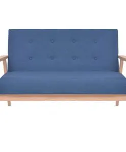 vidaXL Sofa Set 2 Pieces Fabric Blue
