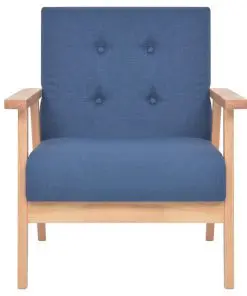 vidaXL Sofa Set 2 Pieces Fabric Blue