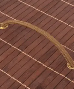 vidaXL Bamboo Laundry Bin Rectangular Brown