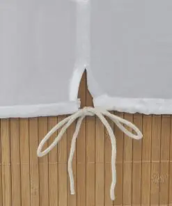 vidaXL Bamboo Laundry Bin Rectangular Natural